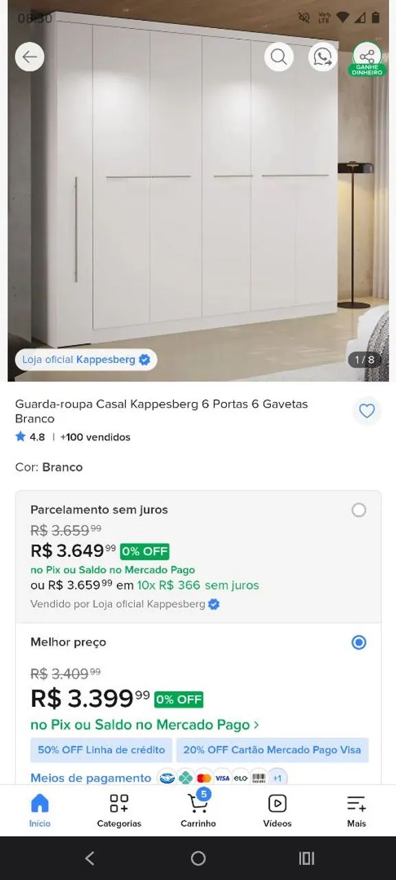 Guarda roupa lindo e excelente  - Foto 3