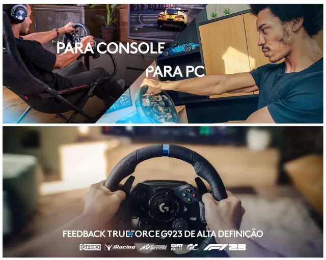 Logitech G923 com pedais + Câmbio Novos Lacrados - Foto 3