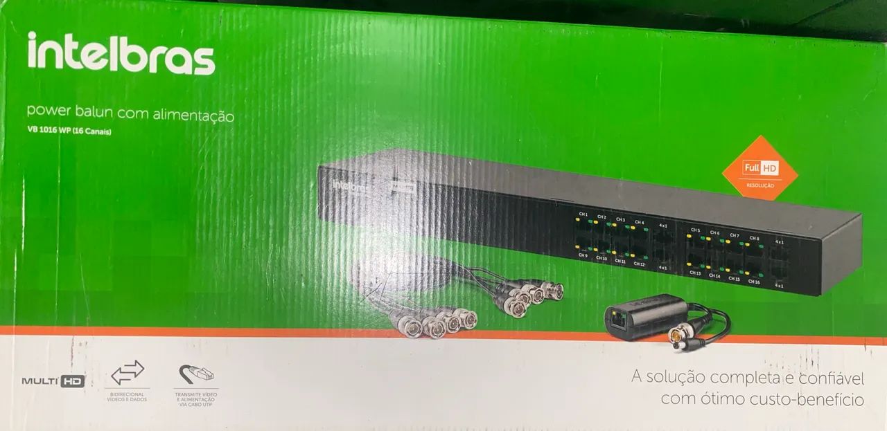 Power Balun 16 Canais Full Hd C/alimentação Vb 1016 Wp Intelbras Cor Preto - Foto 2