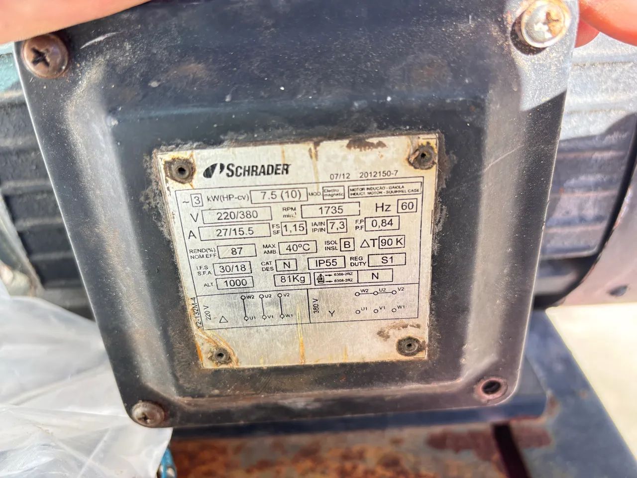 Compressor 500 LTS, motor 3cv trifásico. - Foto 5