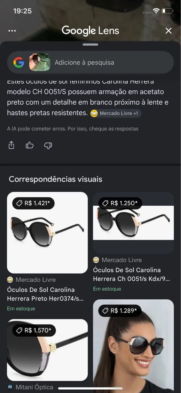 Óculos Carolina herreira 