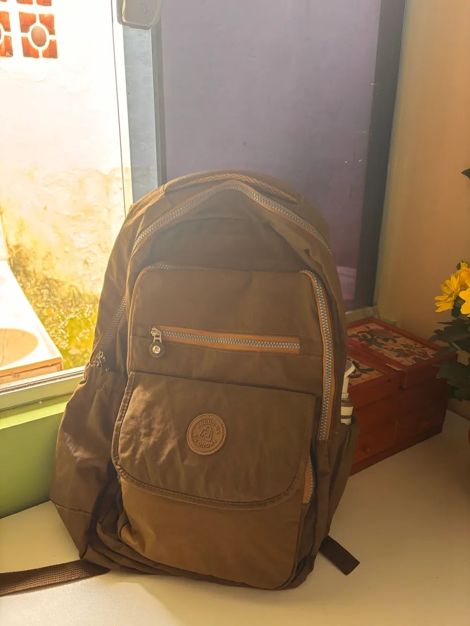 Mochila marrom - Foto 5