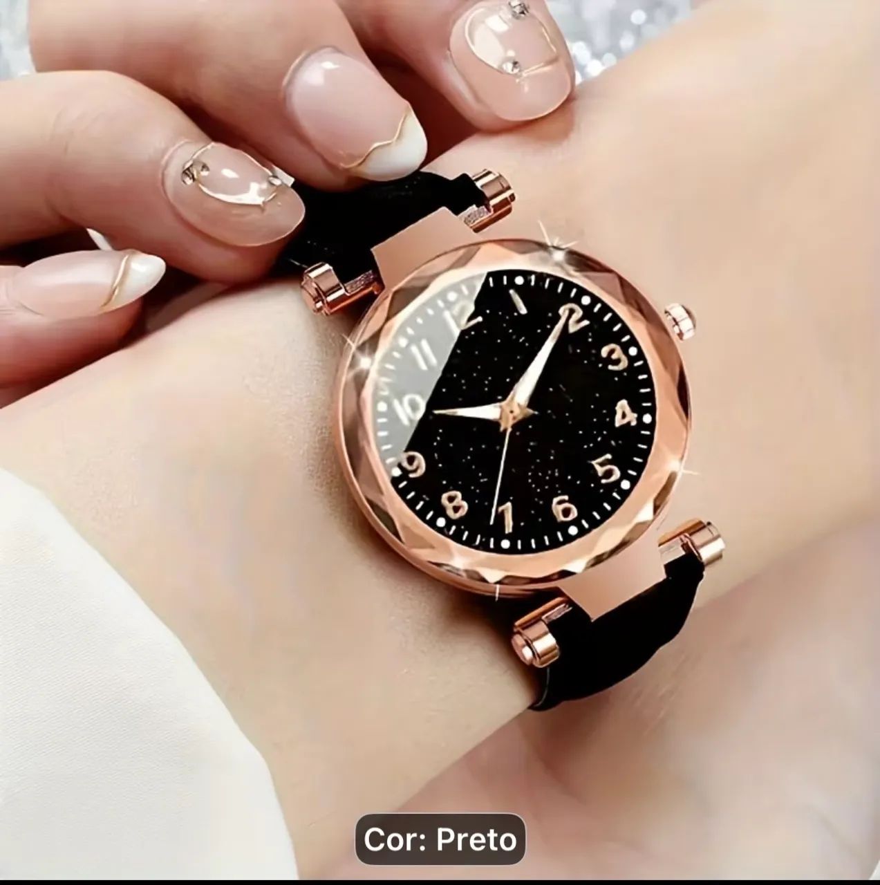 Conjunto de relógio e pulseira formato coração  - Foto 2