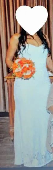 Vestido longo de renda