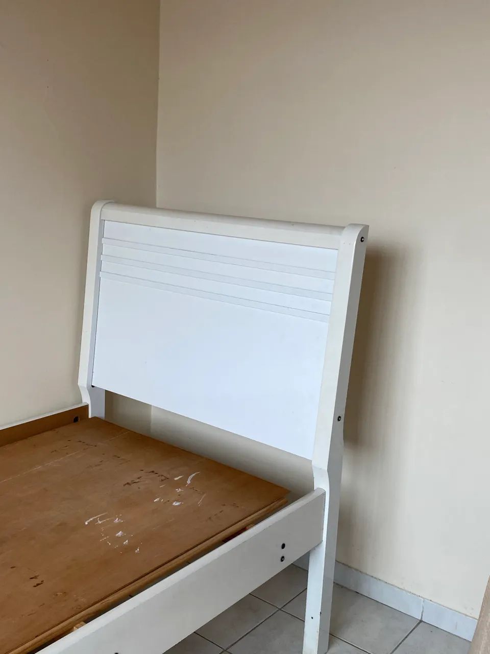 Cama de Solteiro Branca MDF  - Foto 3