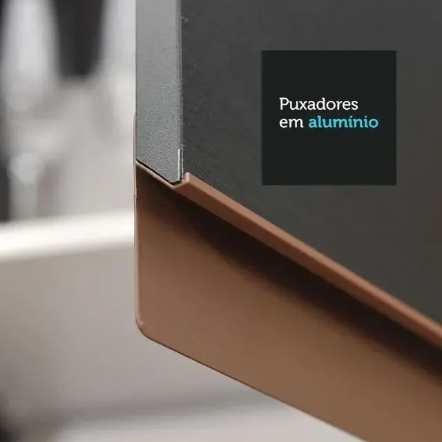 Armário Aéreo De Cozinha 120 X 50 Cm 2 Portas Cor Preto - Foto 2