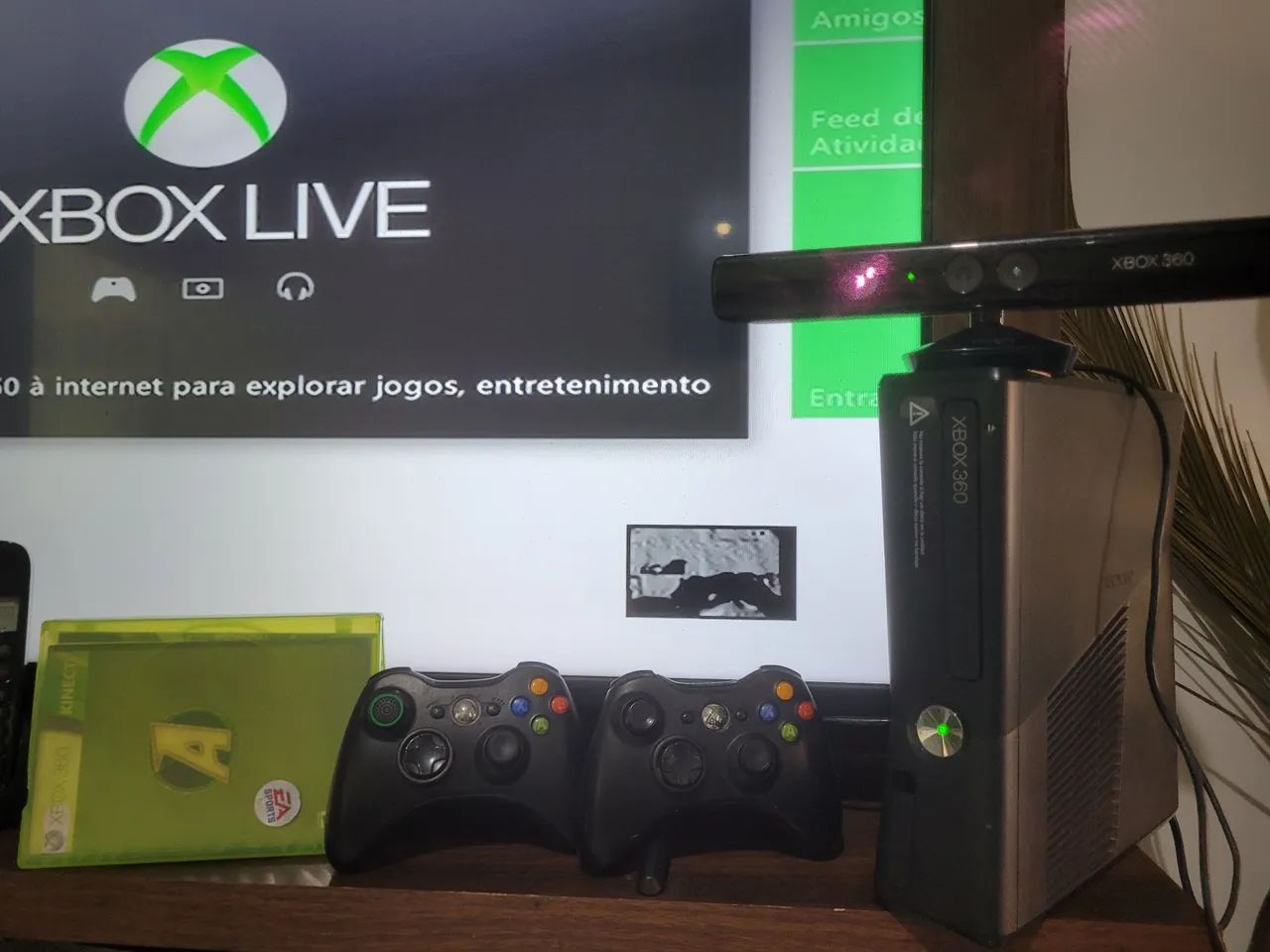 Xbox 360 Slim Completo + Sensor Kinect 