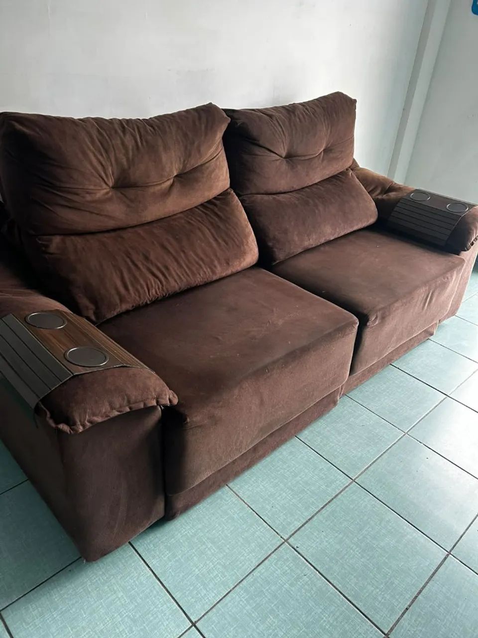 Sofá retrátil e reclinável em Suede 2 metros entrego  - Foto 4