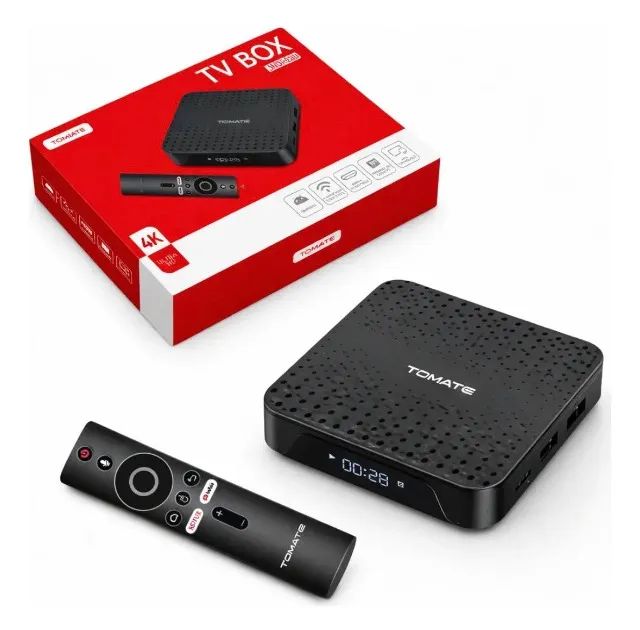 Tv Box Uni Tomate Mcd-125 4k Android 10 Com Visor Digital De Voz