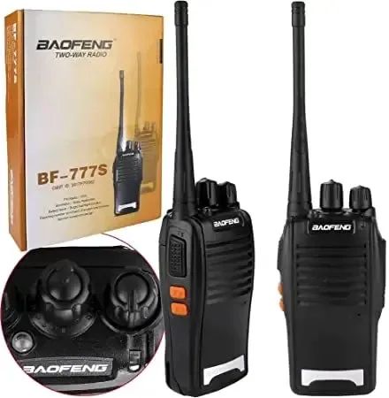 Conjunto de dois walkies talkies bf-777s da marca baofeng Pronta Entrega
