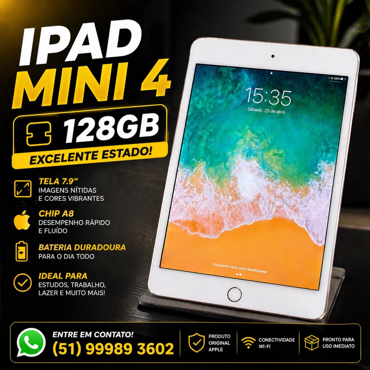 OPORTUNIDADE! iPad mini 4 128GB | EXCELENTE ESTADO | BARATO