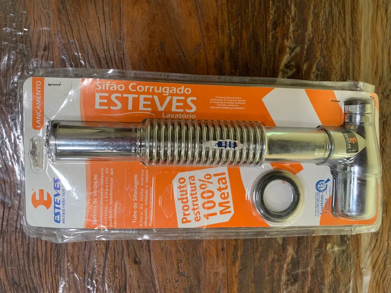 Sifão Corrugado Metálico para Lavatório  - Foto 2