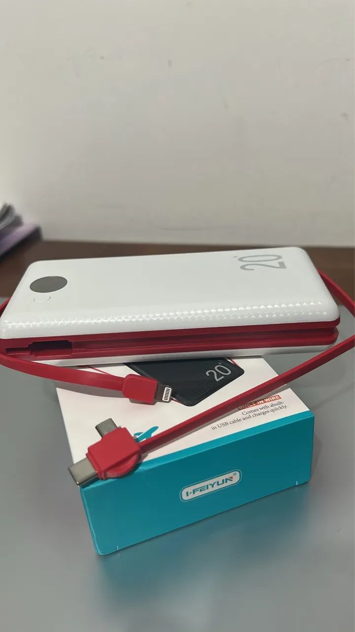 Power Bank com cabos 20000 mAh  - Foto 2