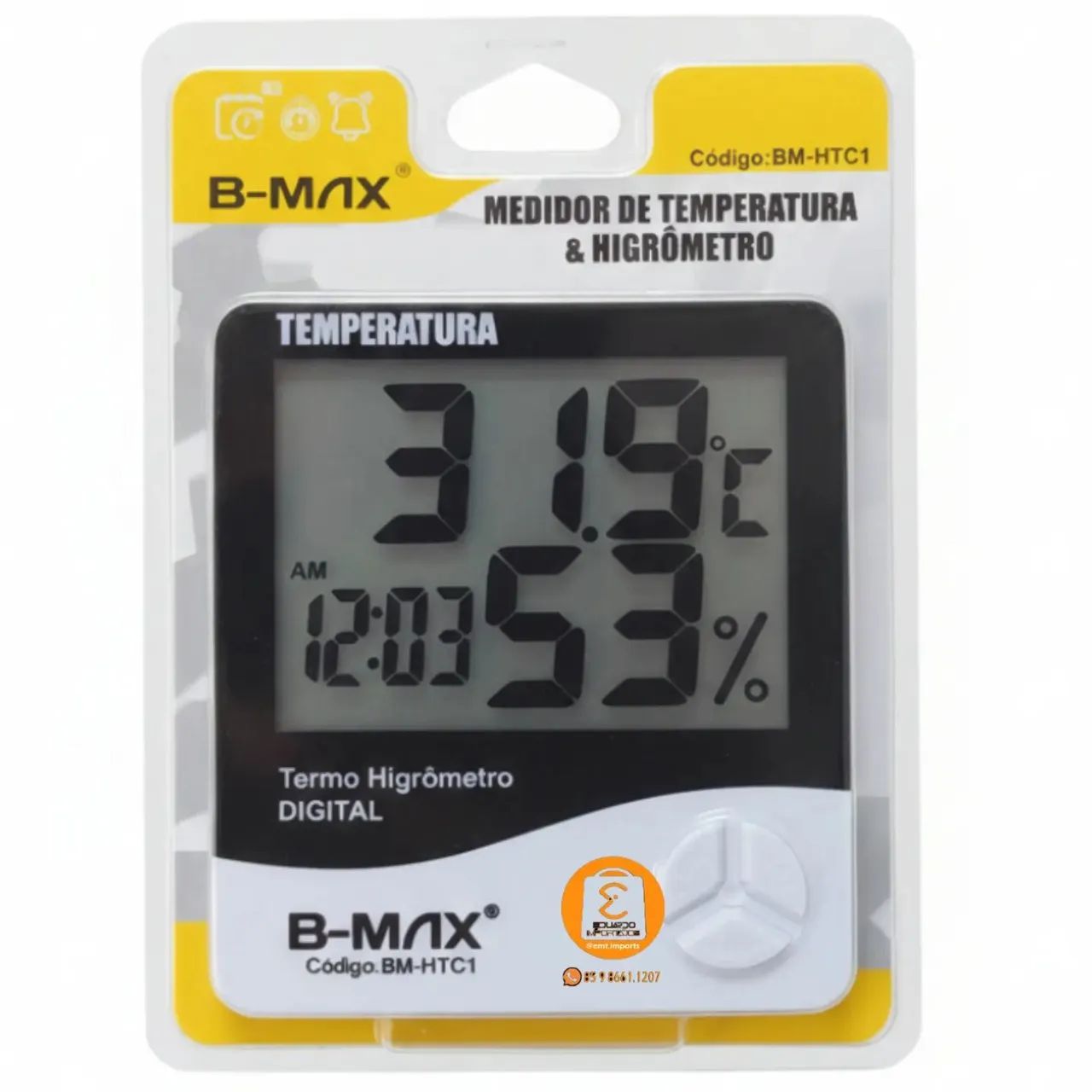 Medidor de Temperatura & termo Higrômetro Digital BM-HTC1