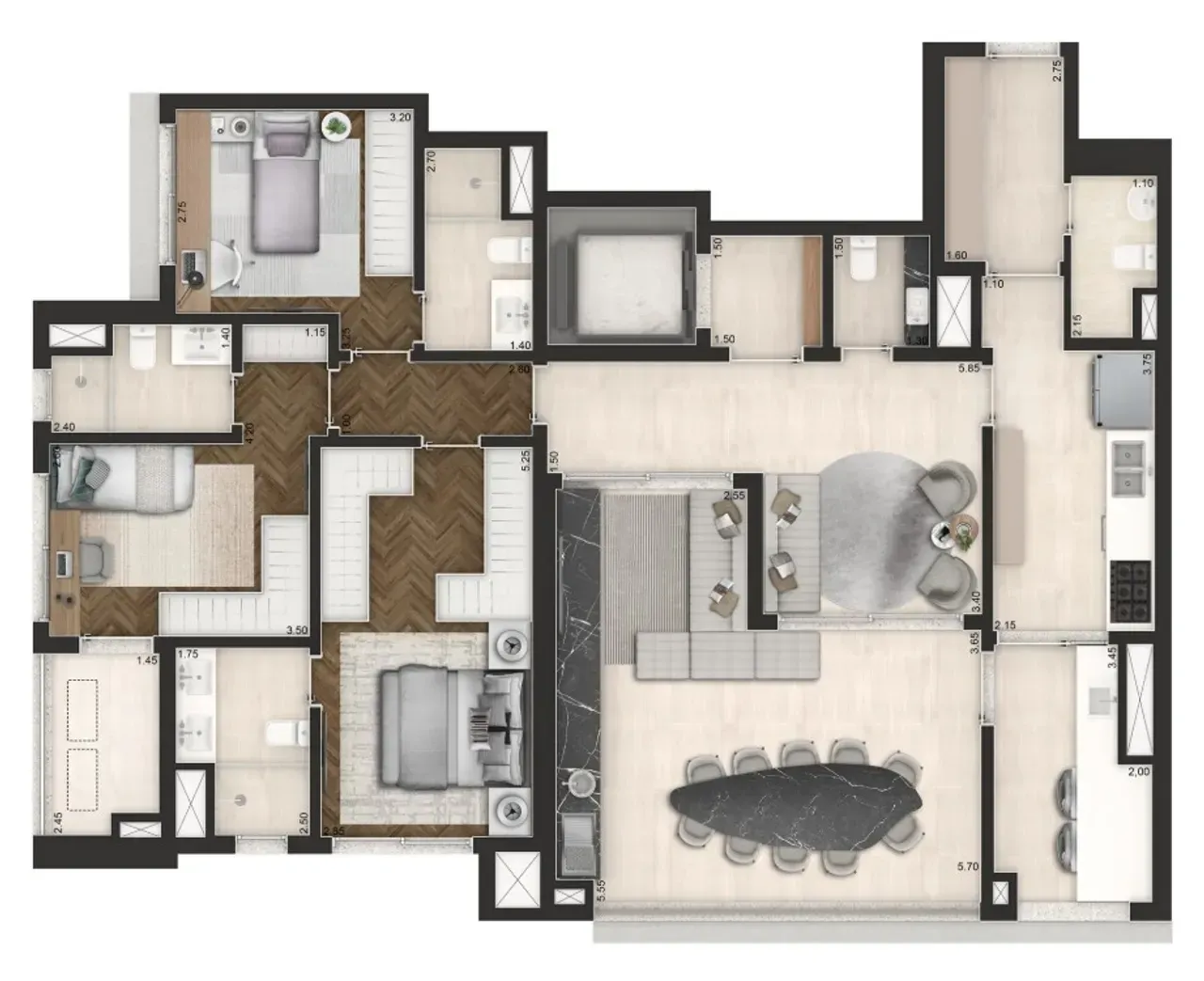 PLANTA 145m²