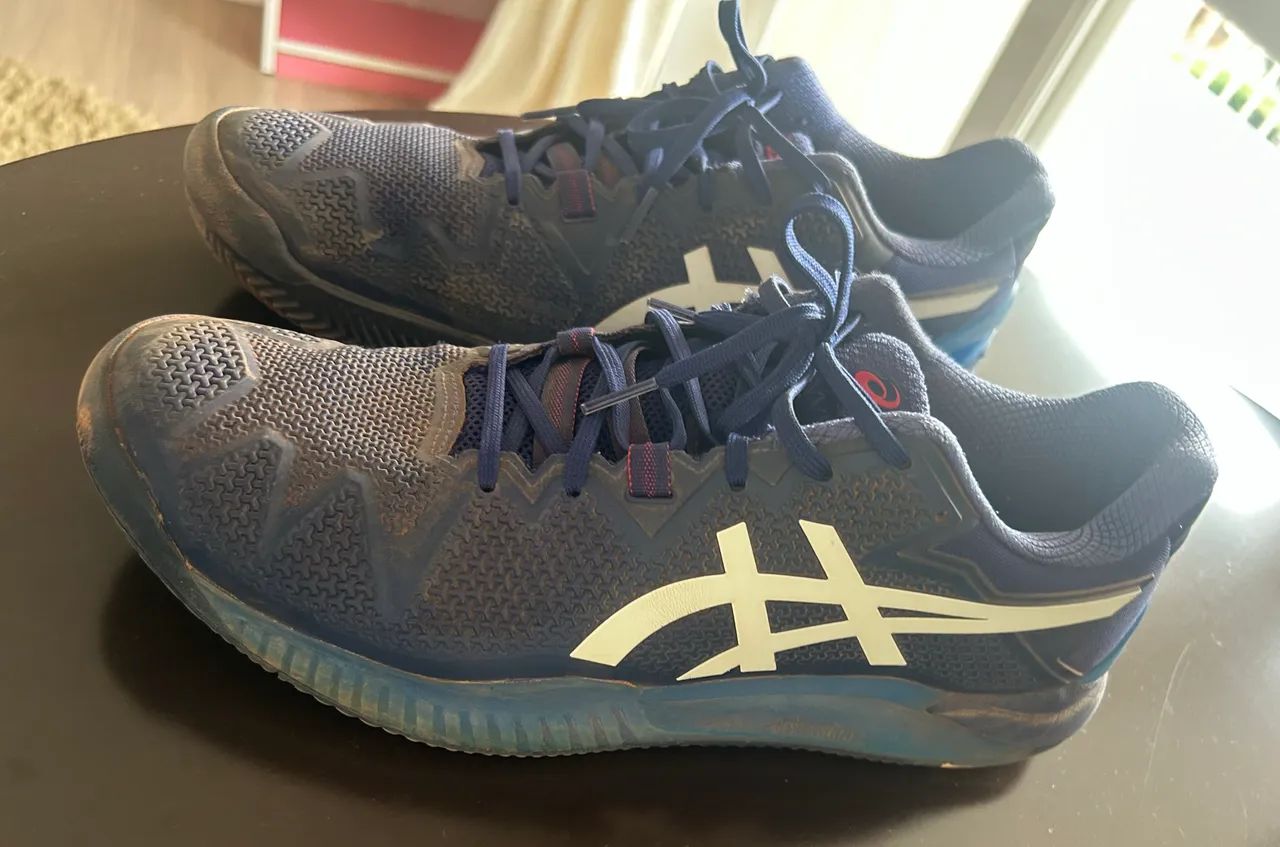 Tênis Asics GEL-Resolution 8 Clay Branco e Azul - Calçados