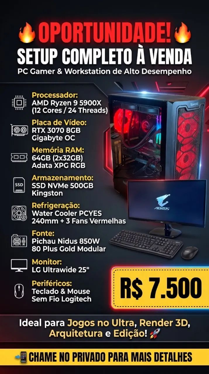 Computador de mesa alta performance 
