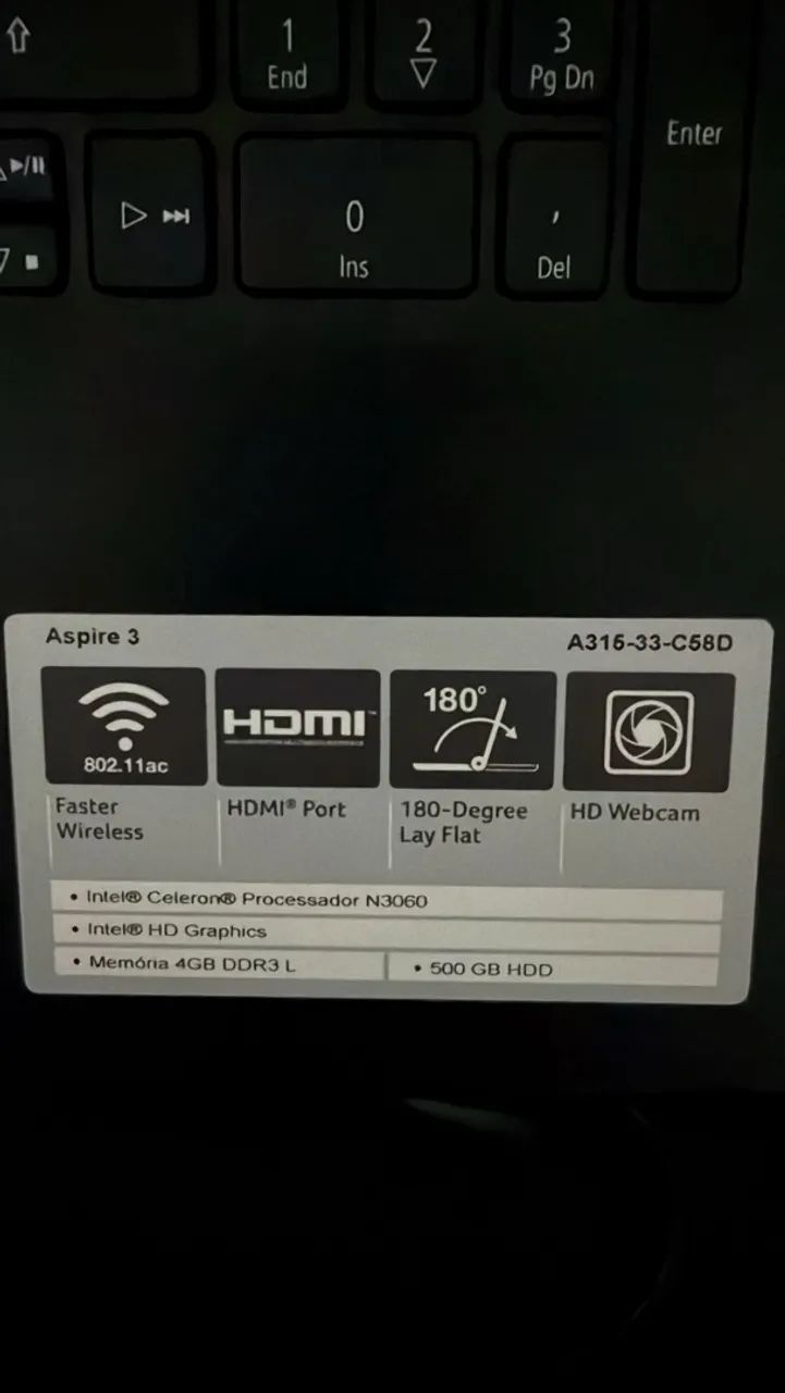 Notebook Acer aspire 3 celeron  - Foto 3
