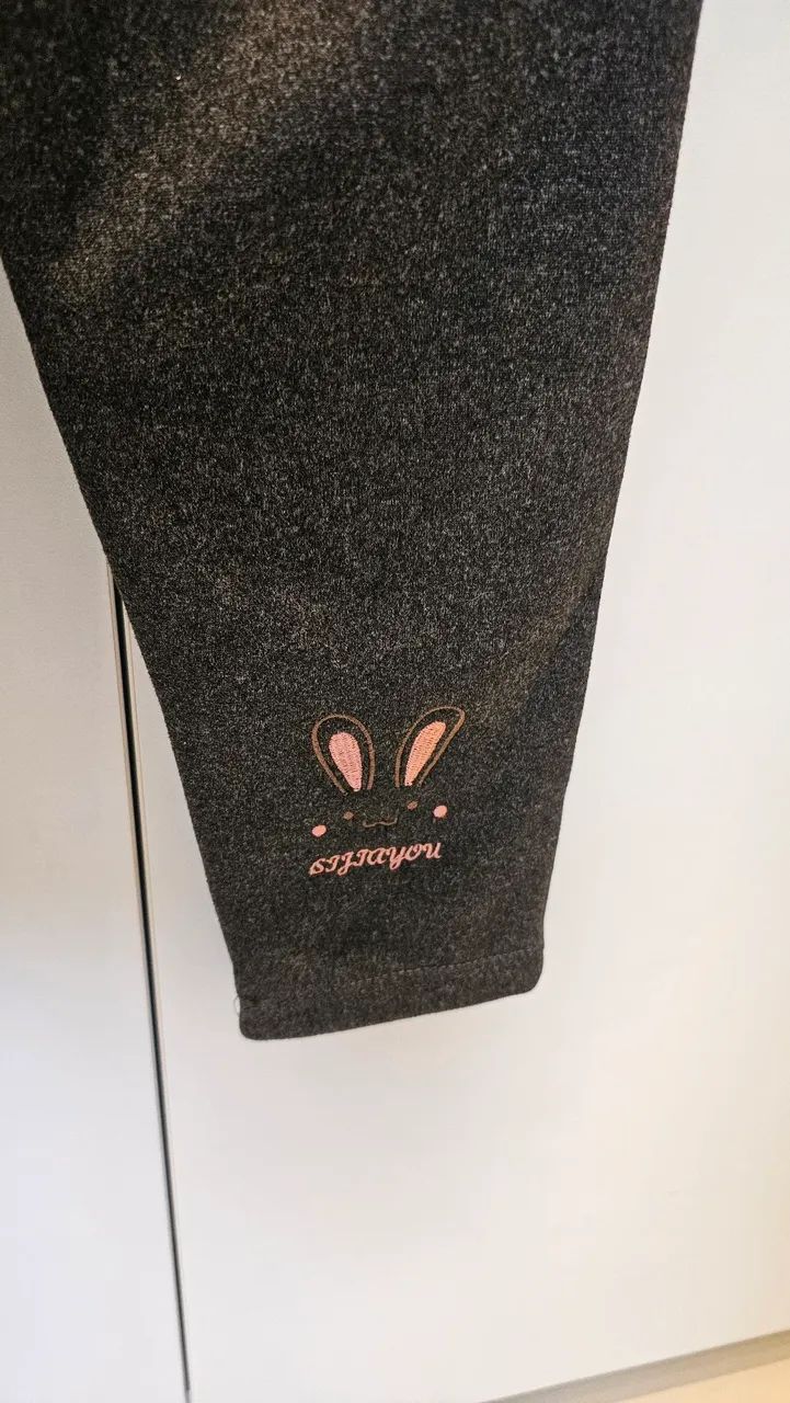 Calça legging de algodão flanelada infantil 5/6 - Foto 3