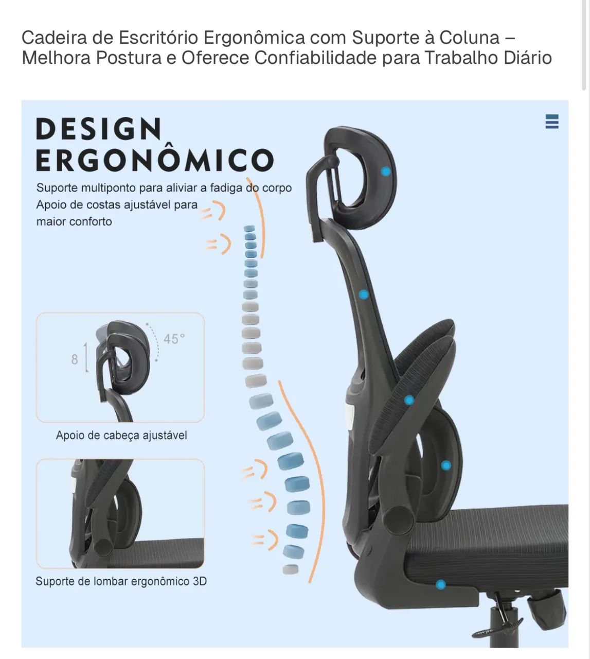 cadeira python fly confortus - Foto 5