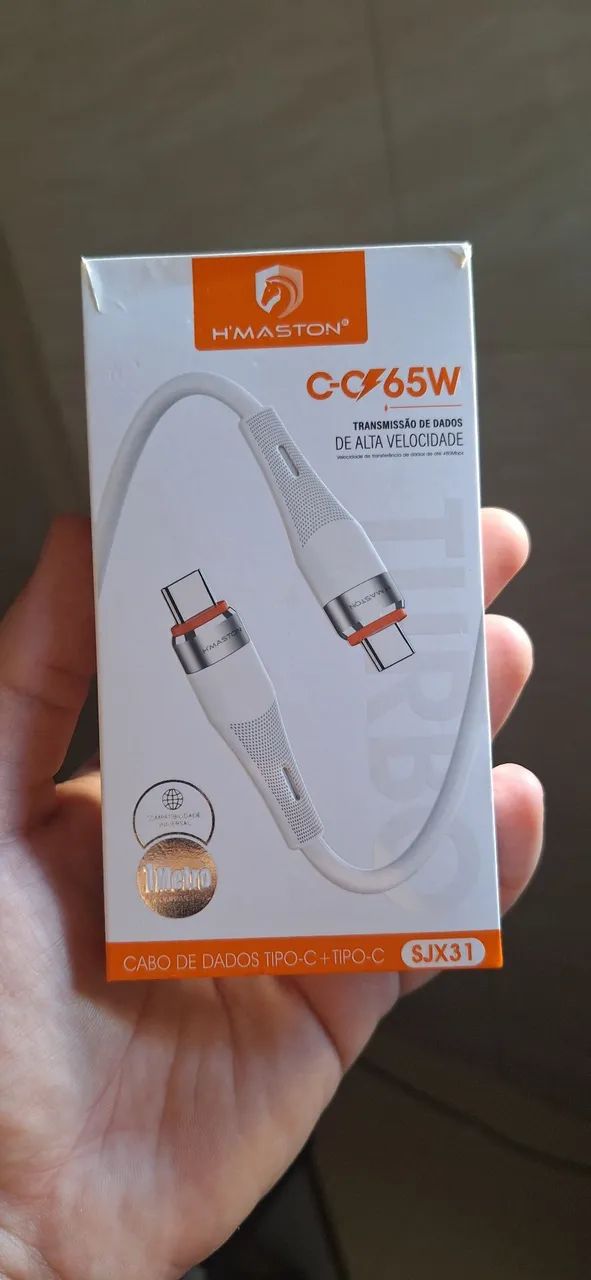 Cabo USB C para USB C 65W