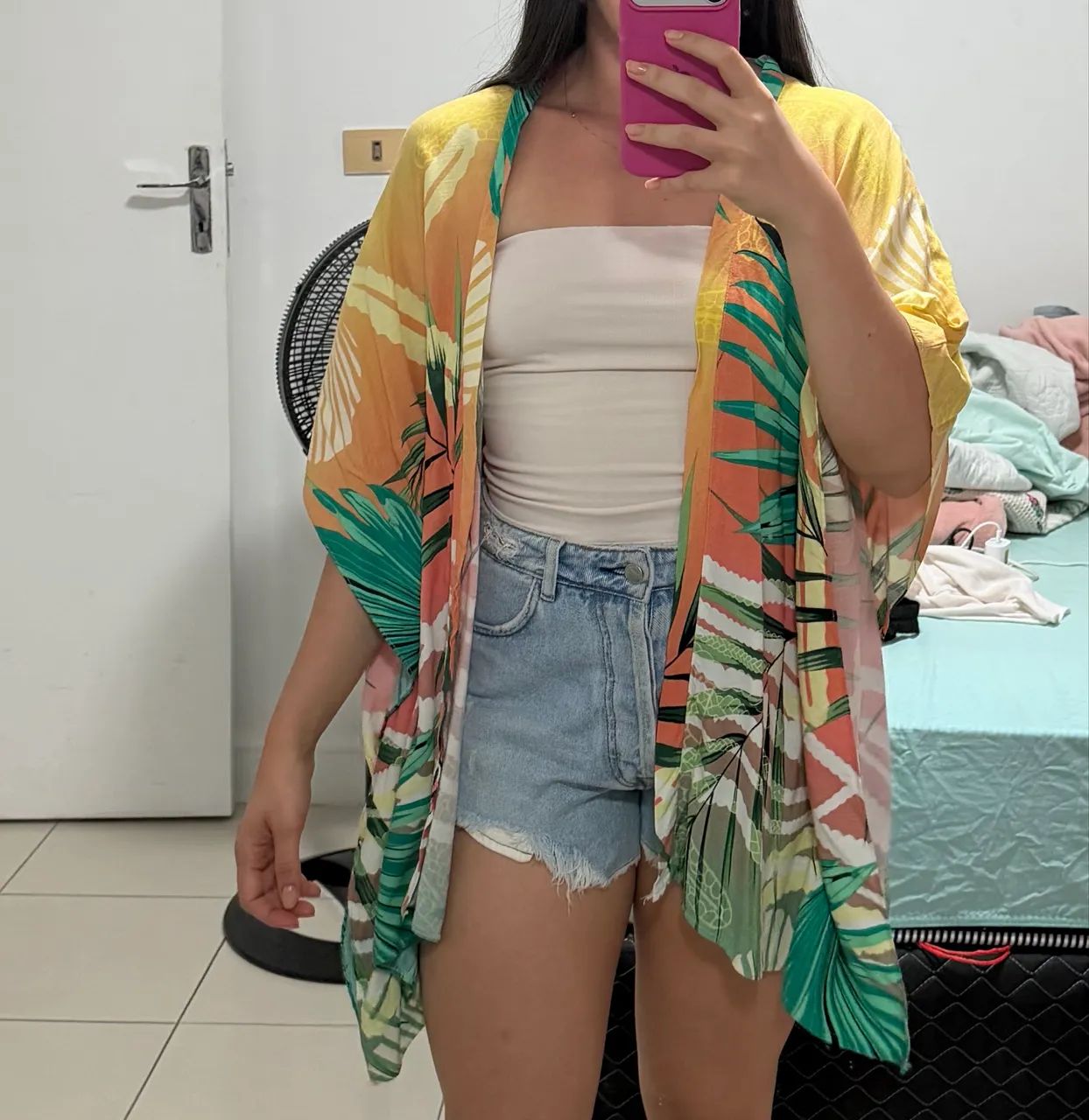 kimono estampado tamanho único 