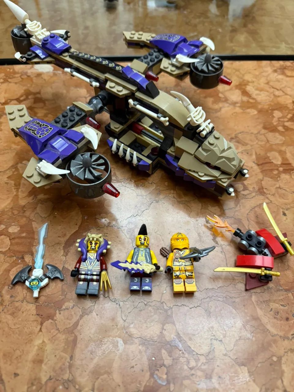 ここ様4個セット LEGO Ninjago 70746 Condrai Copter Attack Completo (Original