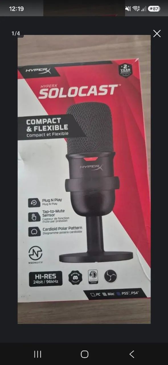 Microfone HyperX Solocast 