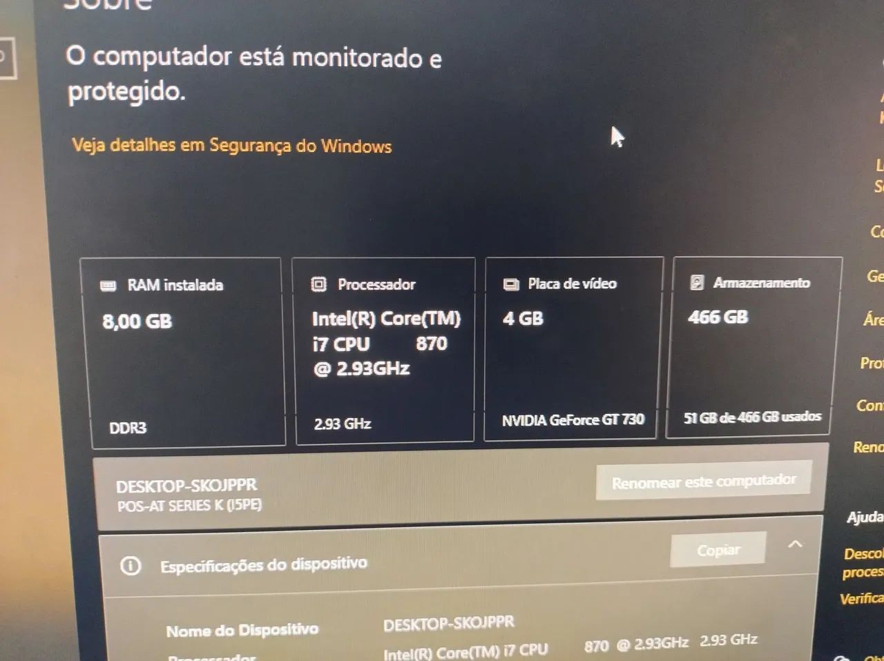 PC com GeForce, i7, 8GB e HD500GB - Foto 2