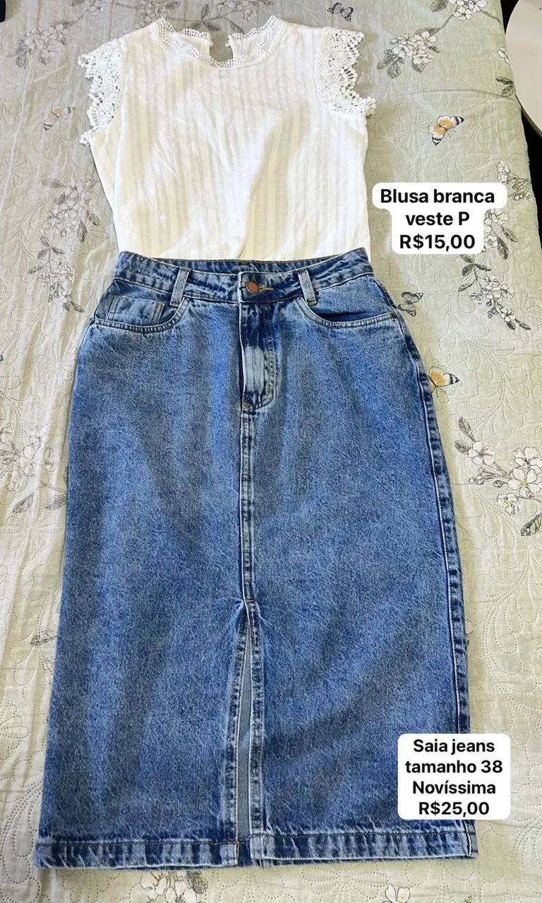Saia jeans 