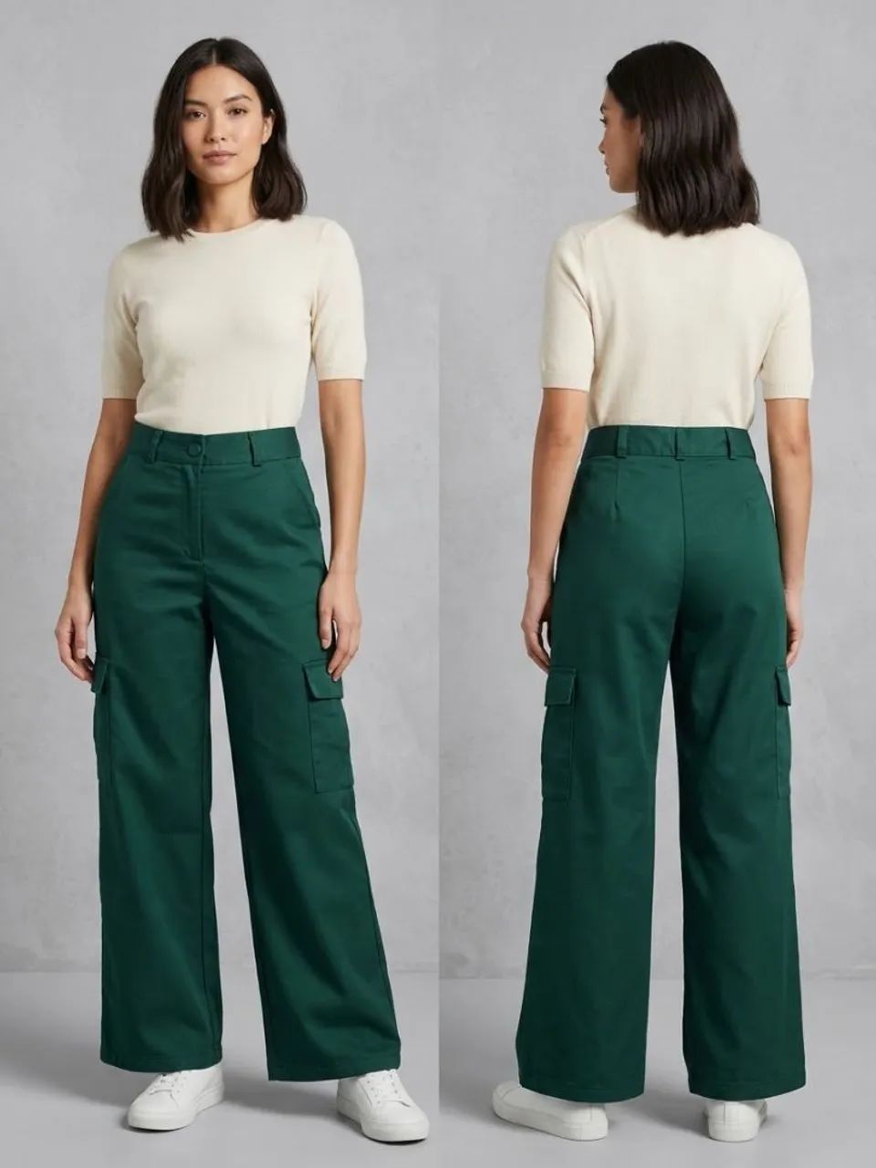 Calça Pantalona Feminina Verde. - Foto 5