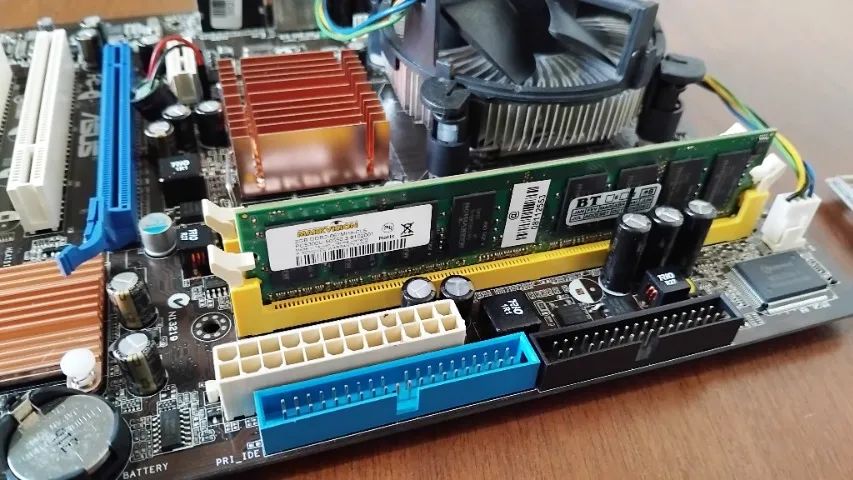 kit placa mae asus p5kpl-am core2duo E7300 e 4gb de ram ddr2 - Foto 4