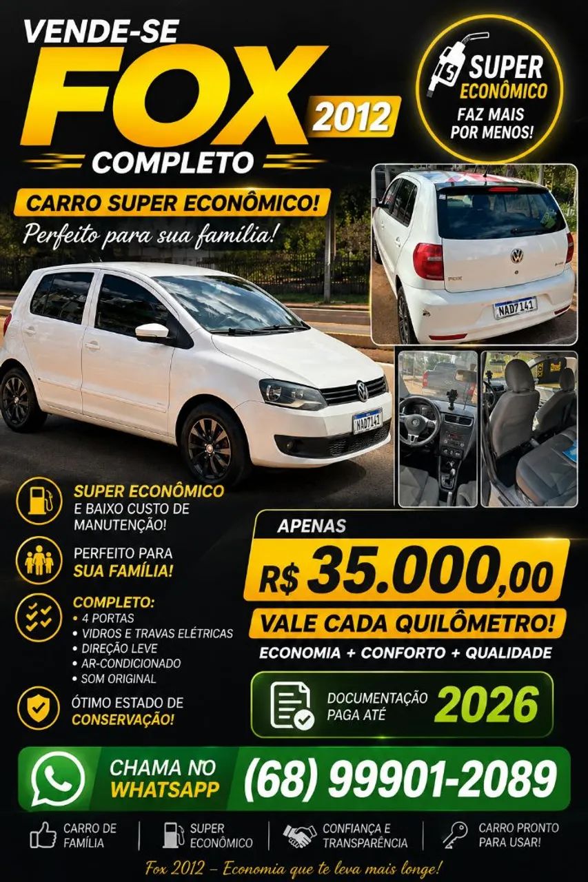 Volkswagen Fox 1.6 MI I Motion Total Flex 8V 5P 2012