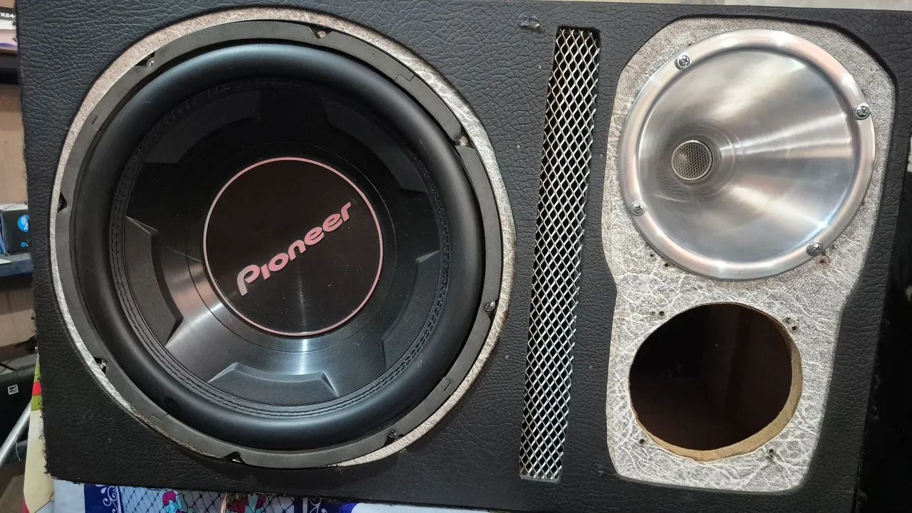 Caixa trio de 12 polegadas bobina dupla,drive d250 trio e módulo ts800 - Foto 2