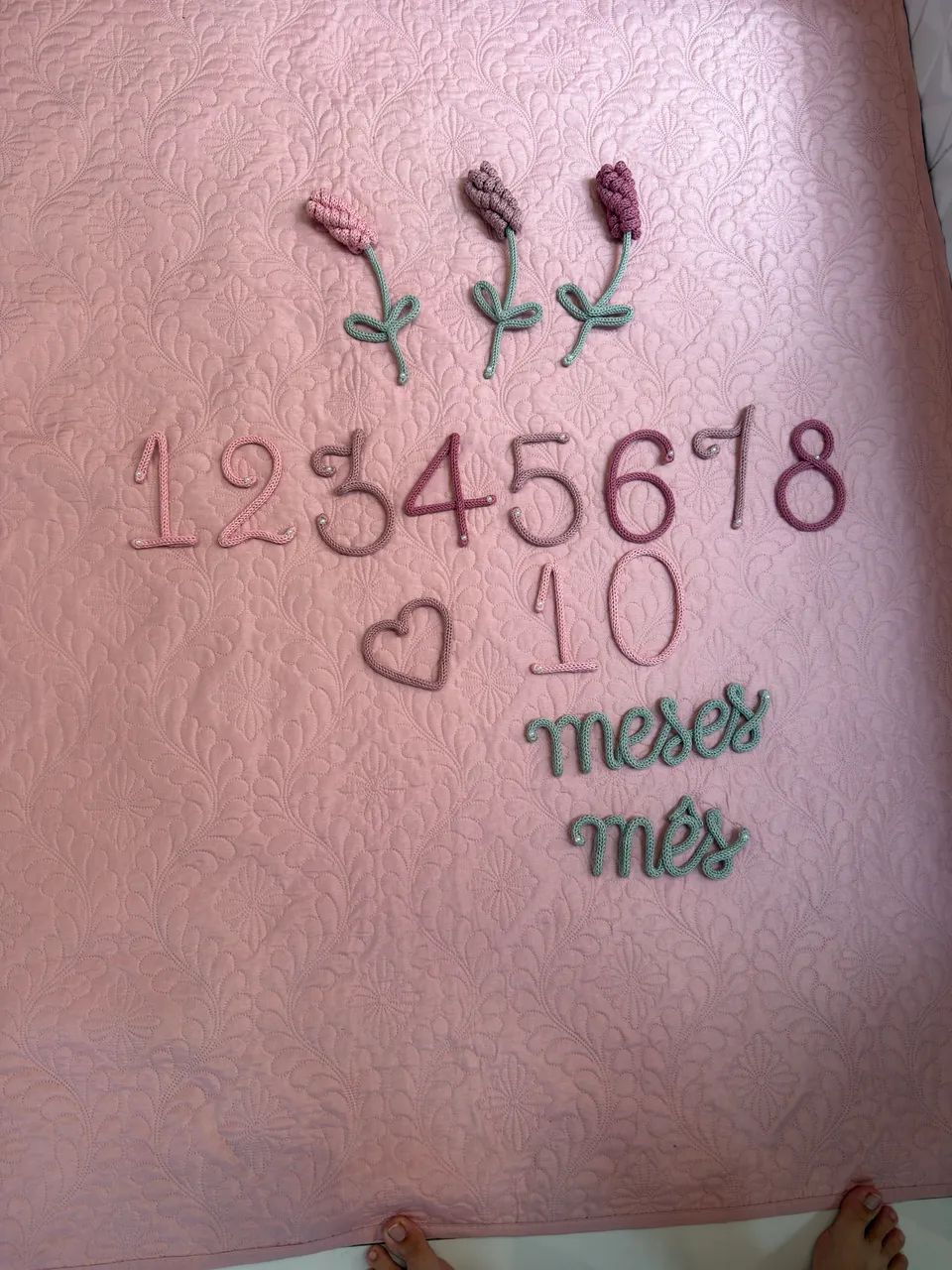 Kit mesversario menina tricotin 