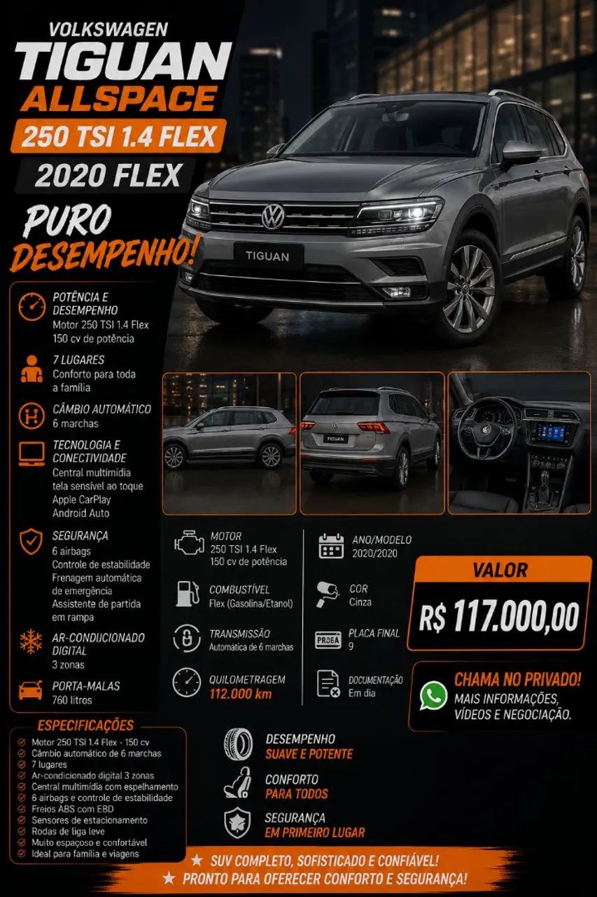 Volkswagen Tiguan TIGUAN Allspac Comf 250 TSI 1.4 Flex 2020