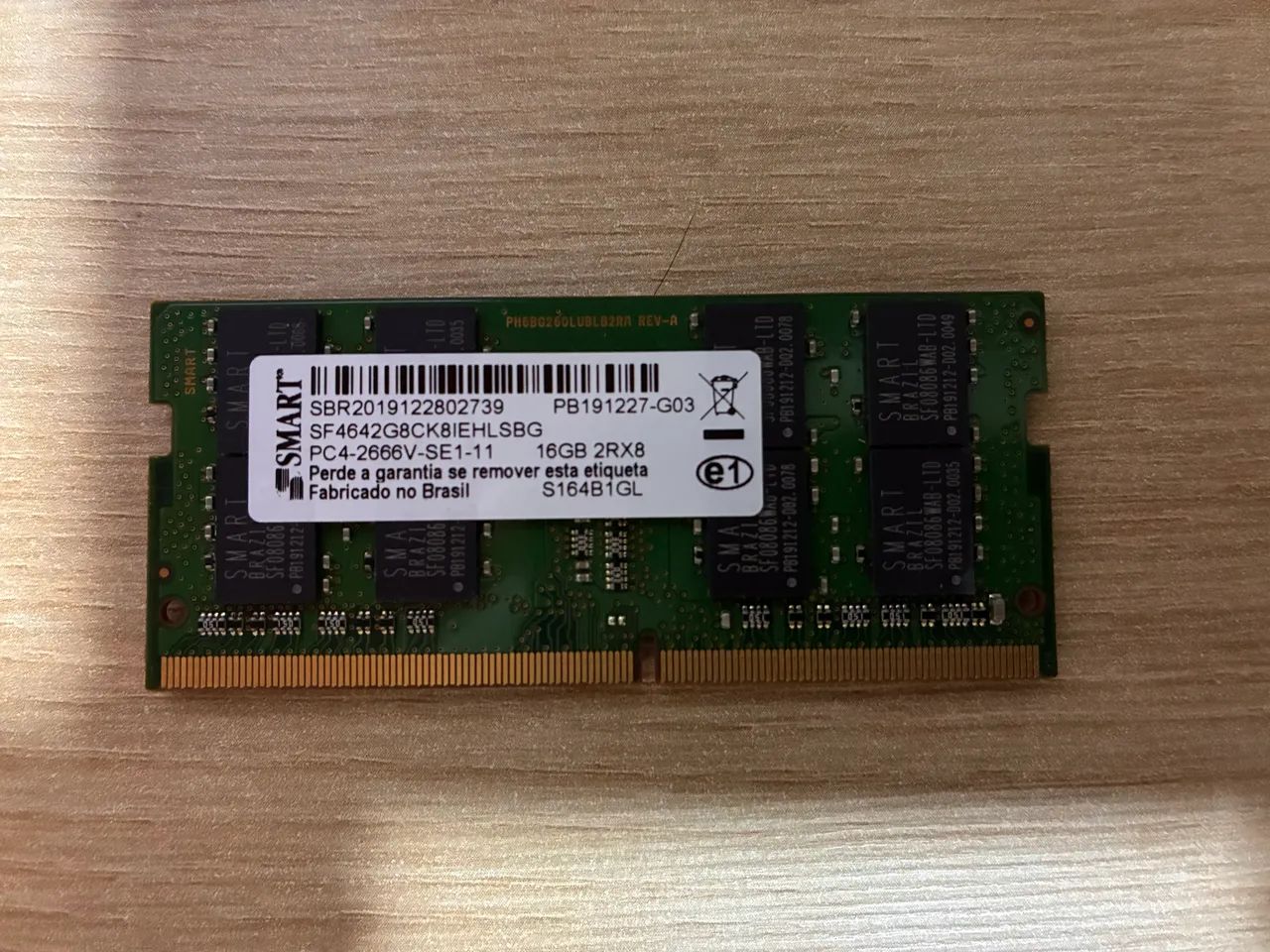 Memória ddr4 16gb 2666mhz Smart e Adata Notebook