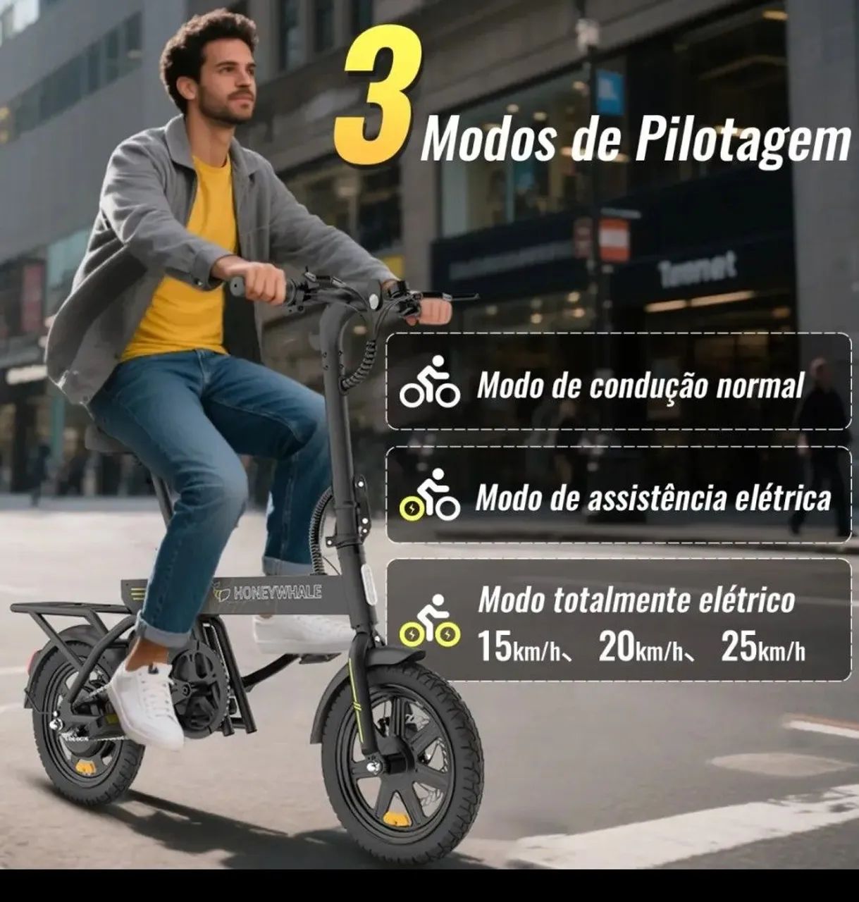 Bicicleta elétrica honewhaley B20  - Foto 4