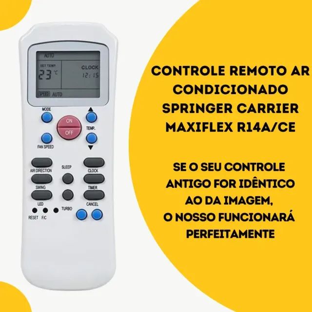 Controle Remoto Para Ar Condicionado Carrier Springer Le7070 - Foto 6