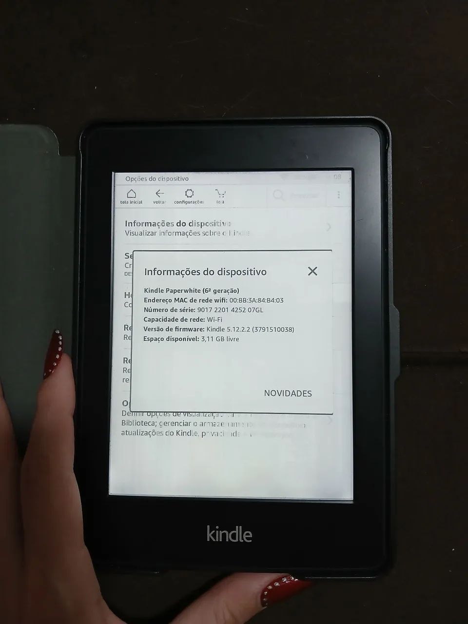 Kindle paperwhite 6ª geração com capa - Foto 4