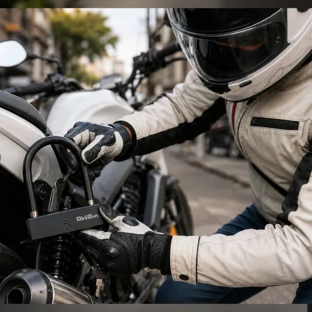 Cadeado Trava U para Moto Bicicleta e Portão - Foto 2