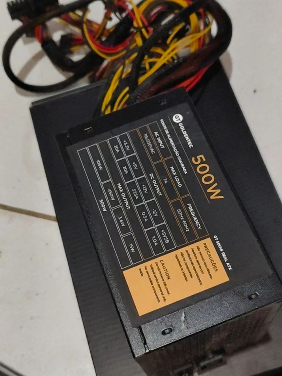 Fonte 500w goldentec real atx