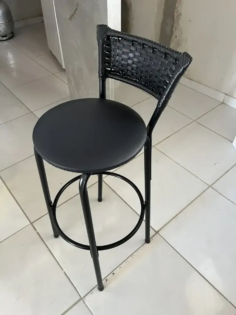 KIT 3 CADEIRA BANCO BANQUETA ALTA AÇO E TRELIÇADA  - Foto 4