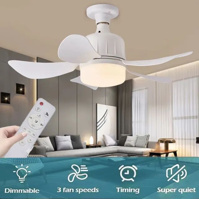 Ventilador de Teto Com Luz 60w Led 3 Tipos de Luz + Controle Remoto Ventilador - Foto 3