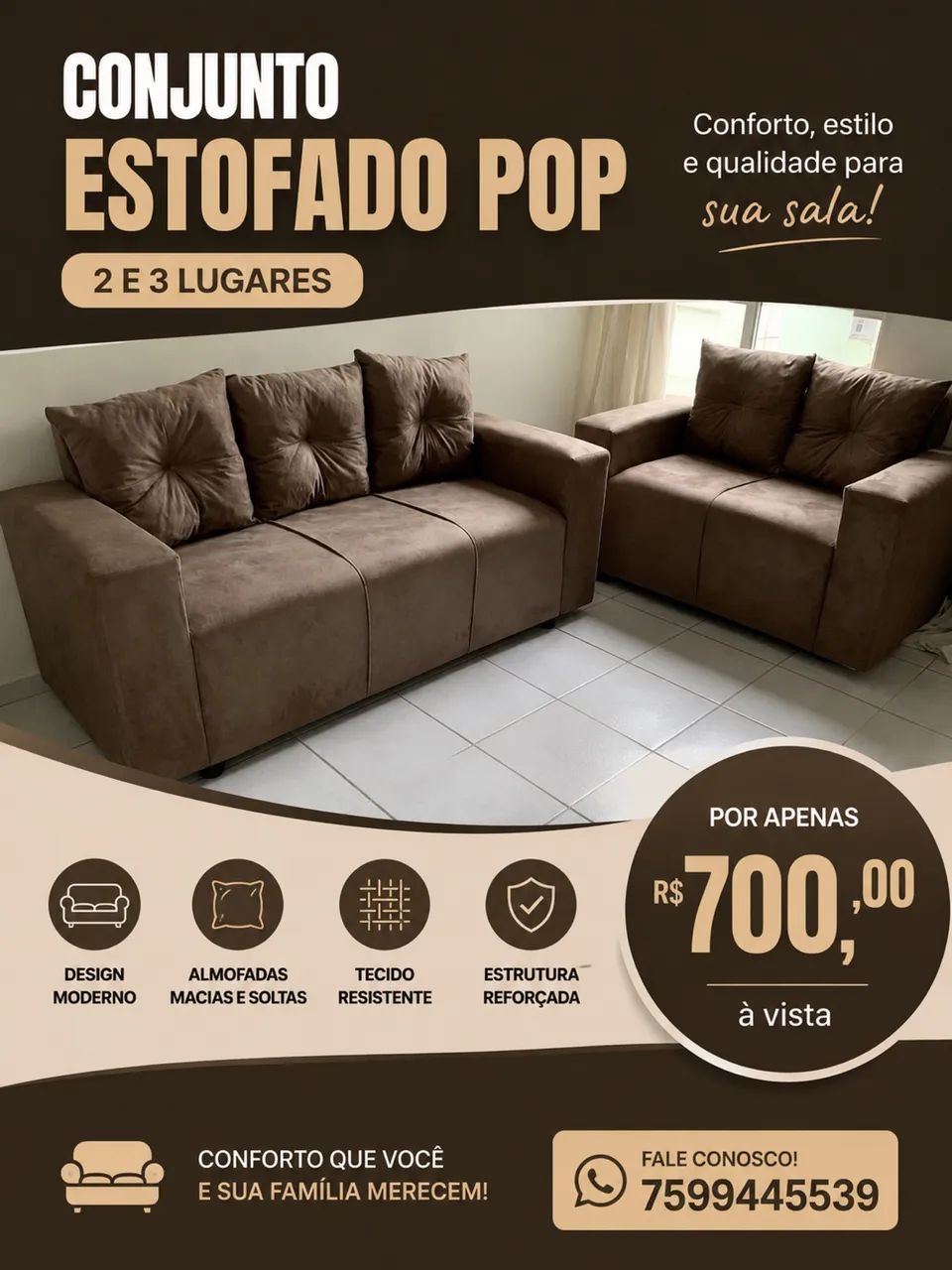 Conjunto pop com almofadas - Foto 2