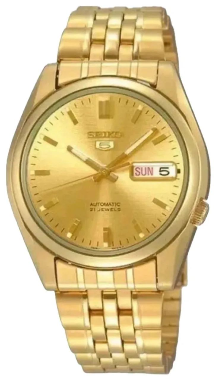 Seiko 5 dourado - original com caixa 