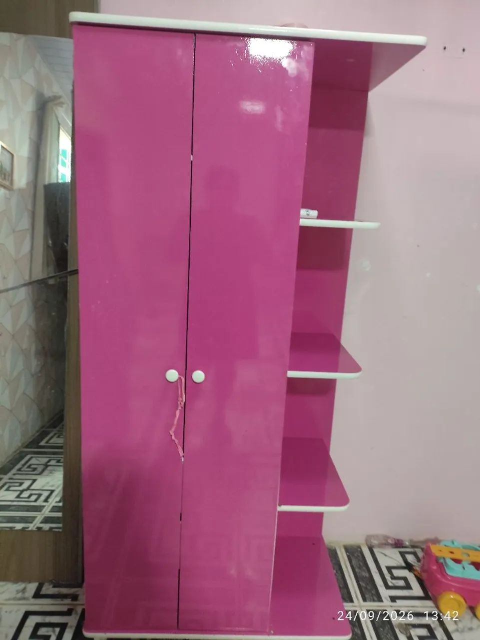 Roupeiro rosa infantil  250 - Foto 2