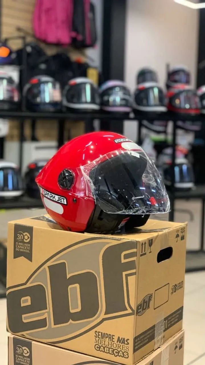 Capacete EBF Aberto Spark Jet - Foto 4