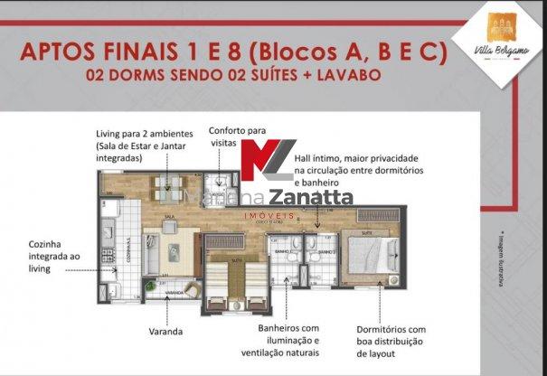 Villa Bergamo - Apartamento em Lançamentos no bairro Jardim Firenze - Santa Bárb... - Foto 10