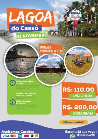 Passeio - Viagem Lagoa do Cassó, Santo Amaro, Belágua, Cachoeira do Arruda